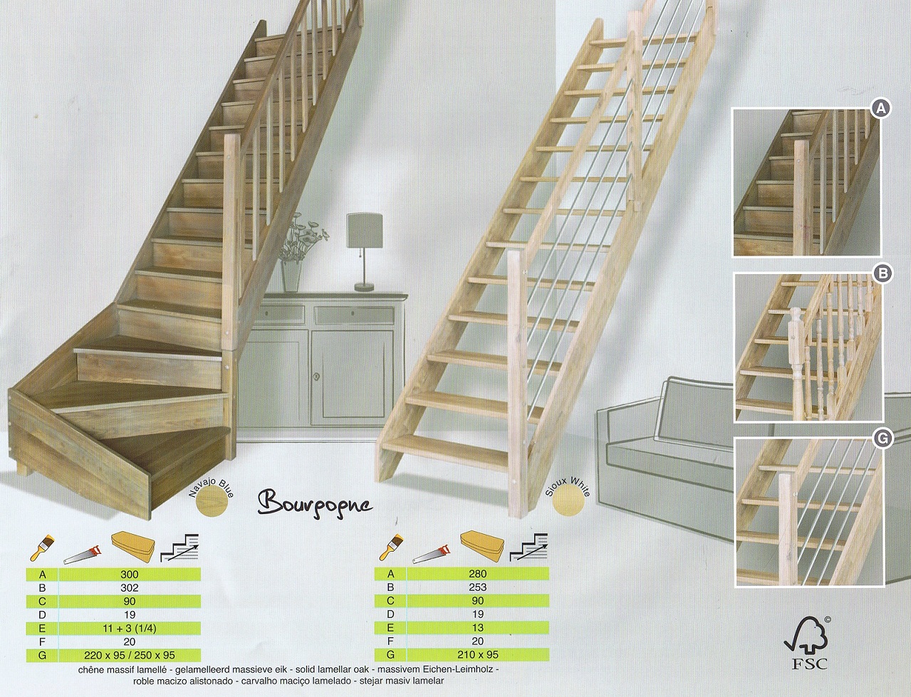 eiken houten trap