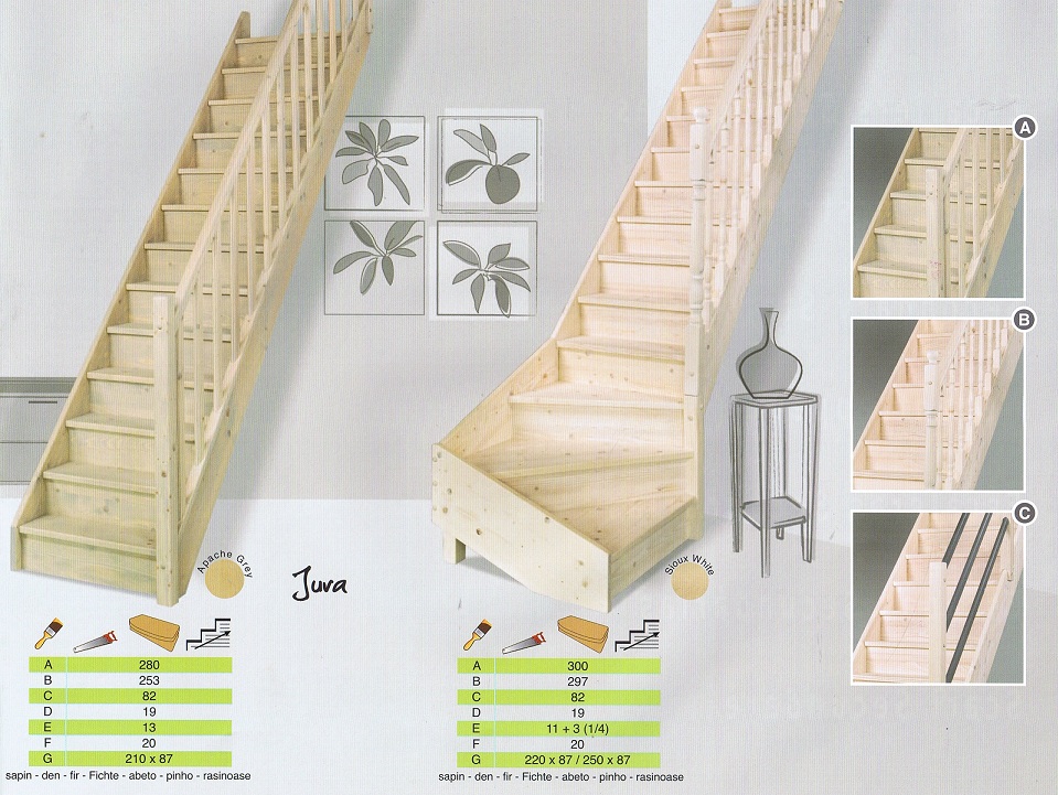 Jura vurenhouten trap