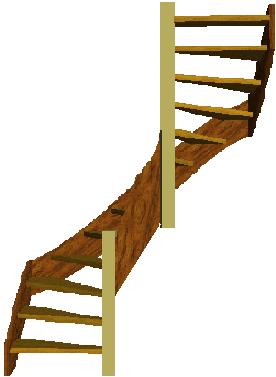 Tweekwarten trap kwartslag trap