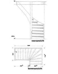 Onderkwart trap linksom