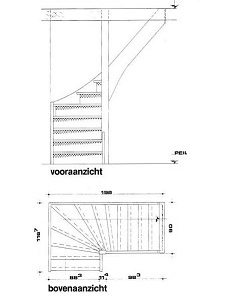 Onderkwart trap rechtsom